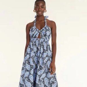 J Crew Collection Adjustable Halter Dress in Ratti Print
